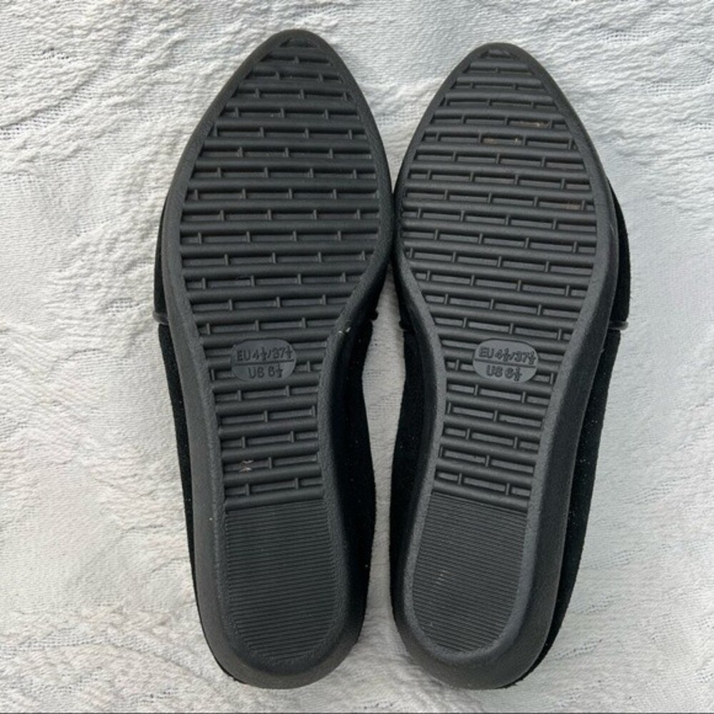 The Flexx Flats Black Suede Leather Glitter Loafer Women's Size 6.5 - Picture 6 of 9